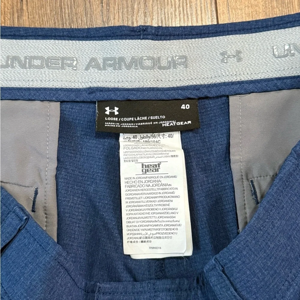 Under Armour Men's Heatgear Performance Golf Shorts Navy Blue Size 40